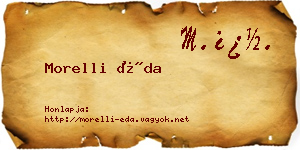 Morelli Éda névjegykártya